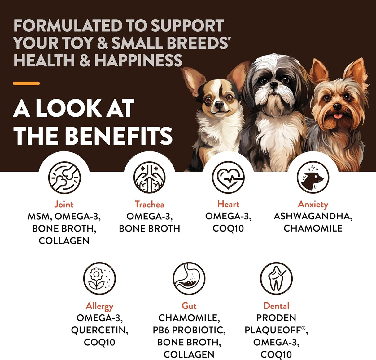 NaturVet Small Breeds Supplement 60 Masticables