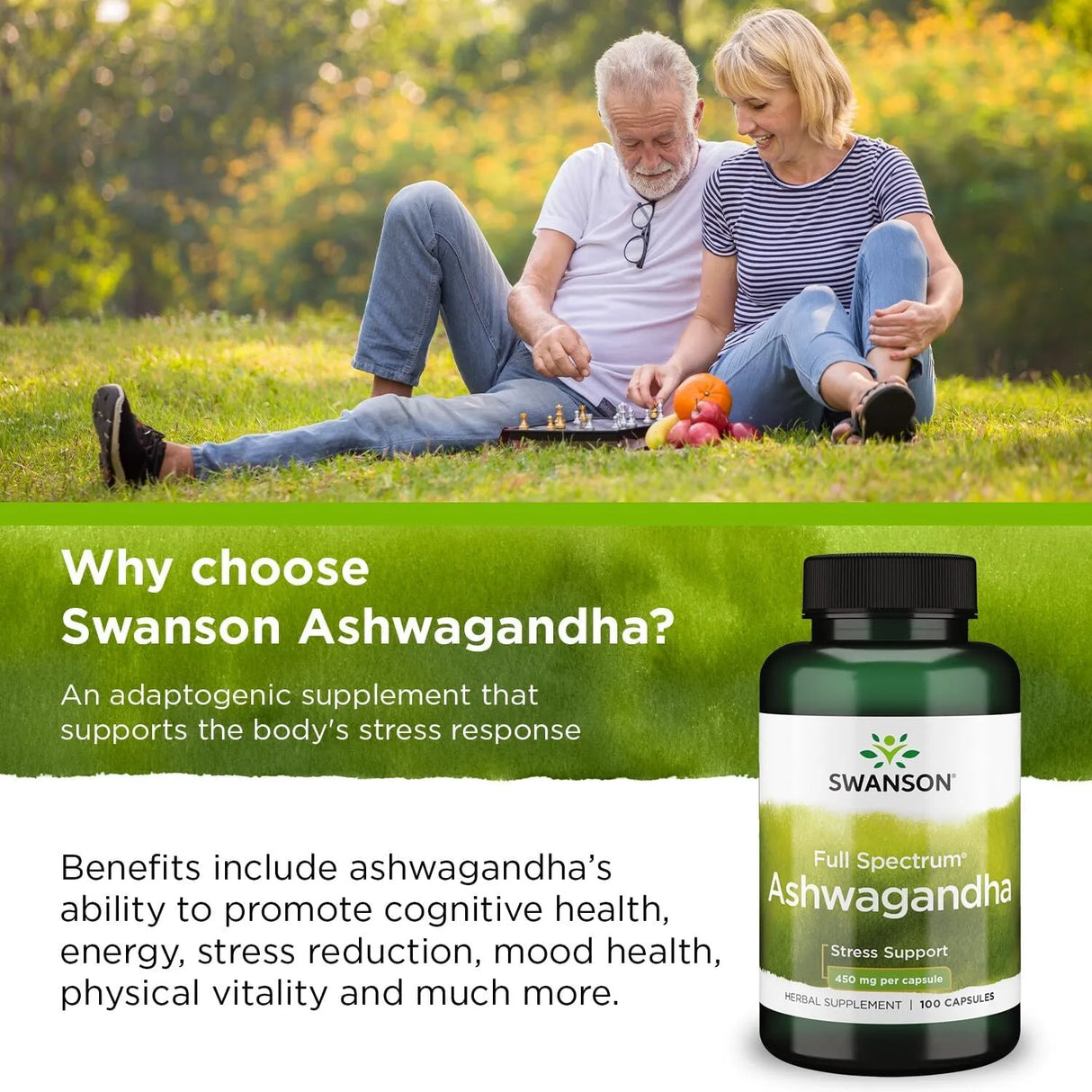 SWANSON - Swanson Ashwagandha Powder 450Mg. 100 Capsulas - The Red Vitamin MX - Suplementos Alimenticios - {{ shop.shopifyCountryName }}