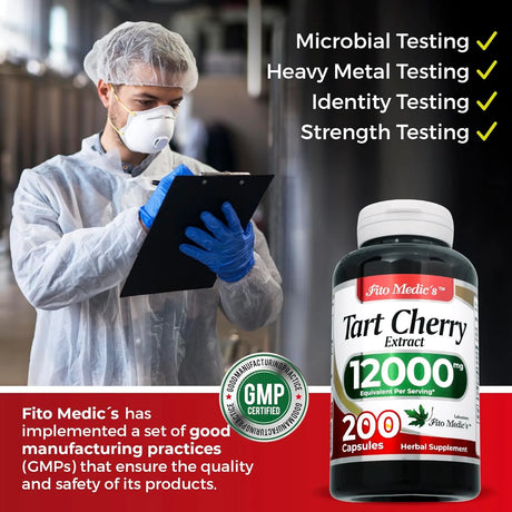 FITO MEDIC´S - FITO MEDIC'S Lab Tart Cherry 12,000Mg. 200 Capsulas - The Red Vitamin MX - Suplementos Alimenticios - {{ shop.shopifyCountryName }}
