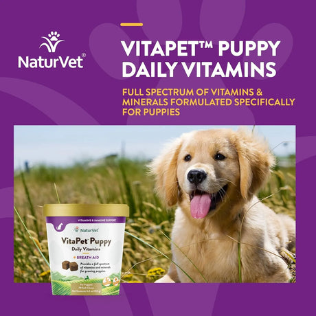 NATURVET - NaturVet VitaPet Puppy Daily Vitamins for Dogs 70 Masticables - The Red Vitamin MX - Multivitamínicos Para Perros - {{ shop.shopifyCountryName }}