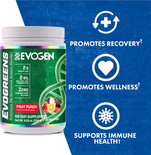 Evogen Evogreens Super Greens Powder 30 Servicios Fruit Punch 234Gr.