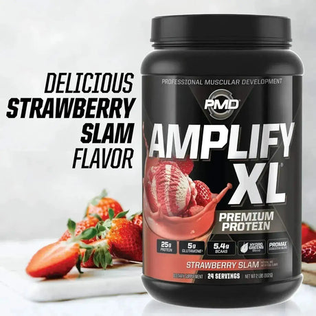 PMD SPORTS - PMD Sports Amplify XL Premium Whey Protein Strawberry Slam 24 Servicios 912Gr. - The Red Vitamin MX - Suplementos Alimenticios - {{ shop.shopifyCountryName }}