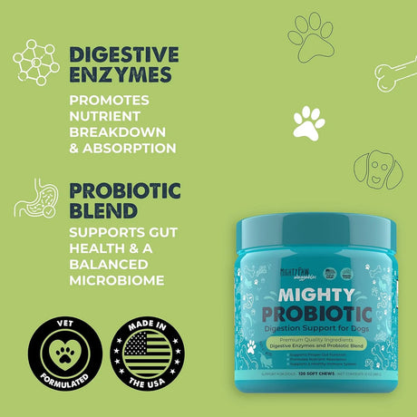 MIGHTY PAW - Mighty Paw Waggables Probiotic Chews for Dogs 120 Masticables - The Red Vitamin MX - Probióticos Para Perros - {{ shop.shopifyCountryName }}