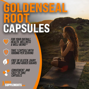 BULK SUPPLEMENTS - Bulk Supplements Goldenseal Root 1000Mg. 240 Capsulas - The Red Vitamin MX - Suplementos Alimenticios - {{ shop.shopifyCountryName }}