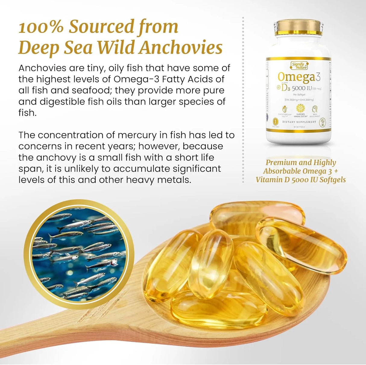 SIGNIFY NATURE - SIGNIFY NATURE Omega 3 Fish Oil 90 Capsulas Blandas - The Red Vitamin MX - Suplementos Alimenticios - {{ shop.shopifyCountryName }}