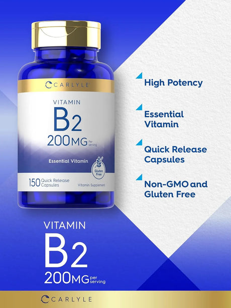 CARLYLE - Carlyle Vitamin B2 200Mg. 150 Capsulas - The Red Vitamin MX - Suplementos Alimenticios - {{ shop.shopifyCountryName }}