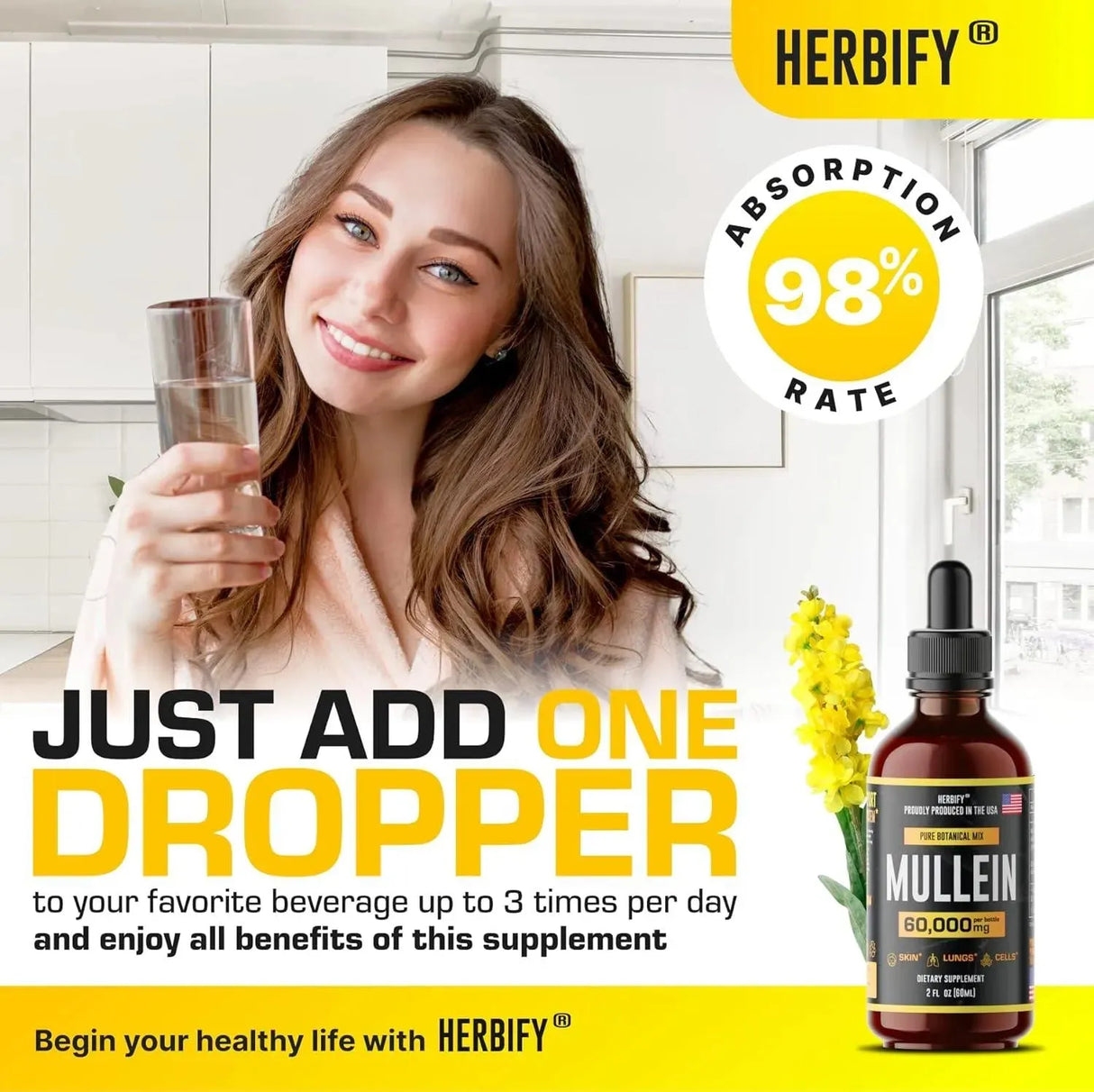 HERBIFY - HERBIFY Mullein Extract Lung Cleanse 2 Fl.Oz. - The Red Vitamin MX - Suplementos Alimenticios - {{ shop.shopifyCountryName }}