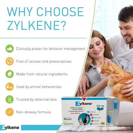 VETOQUINOL - Vetoquinol Zylkene Behavior Support Capsules for Medium Dogs 33-65lbs 14 Capsulas - The Red Vitamin MX - Relajantes Para Perros - {{ shop.shopifyCountryName }}
