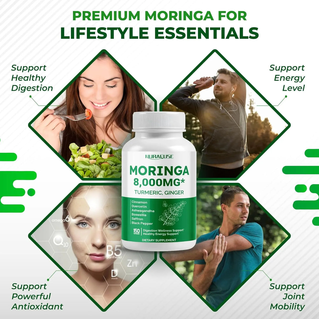 NURAFUSE - NURAFUSE Moringa 8,000Mg. 12-in-1 Supplement 150 Capsulas - The Red Vitamin MX - Suplementos Alimenticios - {{ shop.shopifyCountryName }}