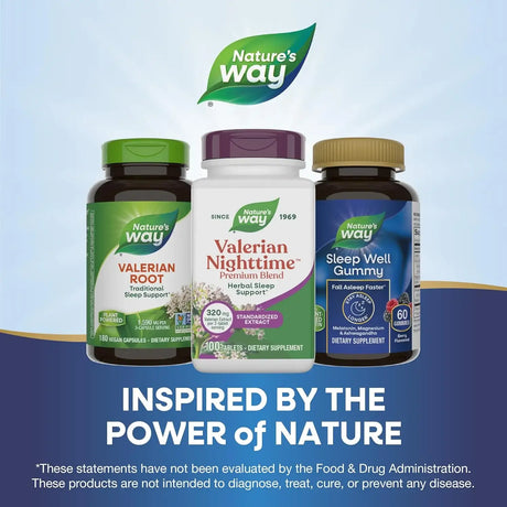 NATURE'S WAY - Nature's Way Valerian Nighttime 320Mg. 100 Tabletas - The Red Vitamin MX - Suplementos Alimenticios - {{ shop.shopifyCountryName }}