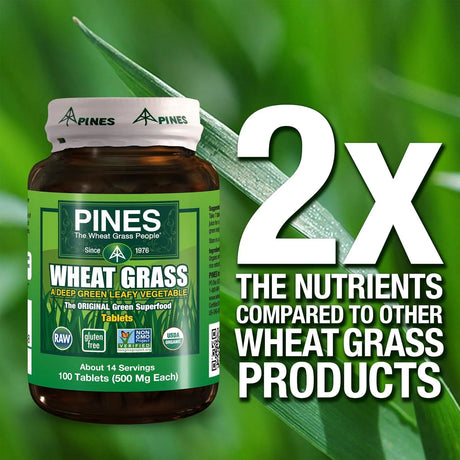 PINES - Pines Organic Wheat Grass 500Mg. 100 Tabletas - The Red Vitamin MX - Suplementos Alimenticios - {{ shop.shopifyCountryName }}