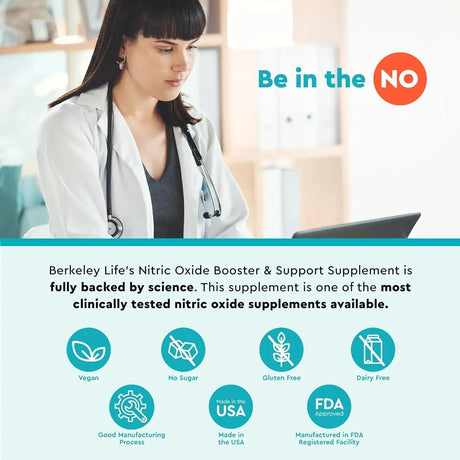 BERKELEY LIFE - Berkeley Life Nitric Oxide Booster & Support 60 Capsulas - The Red Vitamin MX - Suplementos Alimenticios - {{ shop.shopifyCountryName }}