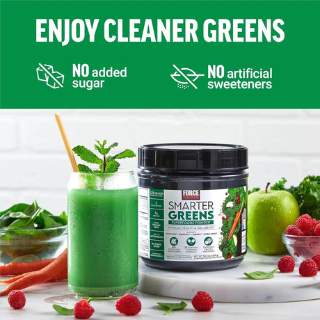 FORCE FACTOR - Force Factor Smarter Greens Superfoods Powder 30 Servicios 374Gr. - The Red Vitamin MX - Suplementos Alimenticios - {{ shop.shopifyCountryName }}