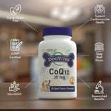 Health Thru Nutrition Dog-Vites CoQ10 for Dogs 60 Tabletas Masticables
