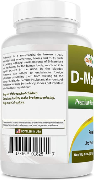 BEST NATURALS - Best Naturals D-Mannose Pure Powder 227Gr. - The Red Vitamin MX - Suplementos Alimenticios - {{ shop.shopifyCountryName }}