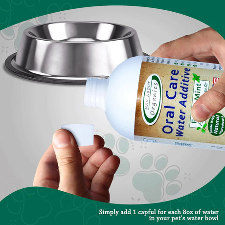 MAD ABOUT ORGANICS - Mad About Organics Oral Care Water Additive for Cats & Dogs Fresh Mint Flavor 946Ml. - The Red Vitamin MX - Cuidado Dental Para Perros - {{ shop.shopifyCountryName }}