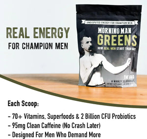 MORNING MAN - MORNING MAN Best Tasting Greens Probiotic Superfood Mix 30 Servicios 360Gr. - The Red Vitamin MX - Suplementos Alimenticios - {{ shop.shopifyCountryName }}