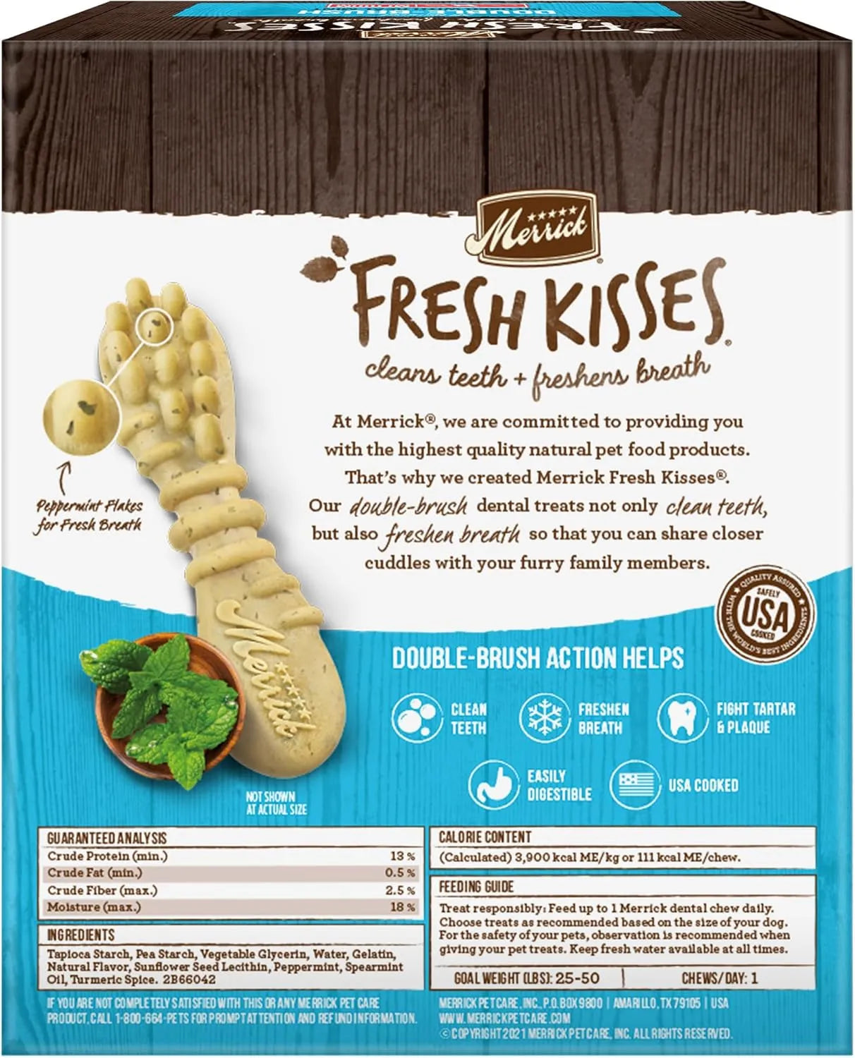 MERRICK - Merrick Fresh Kisses Natural Dental Chews Toothbrush Shape Medium Dogs 22 Piezas - The Red Vitamin MX - Cuidado Dental Para Perros - {{ shop.shopifyCountryName }}