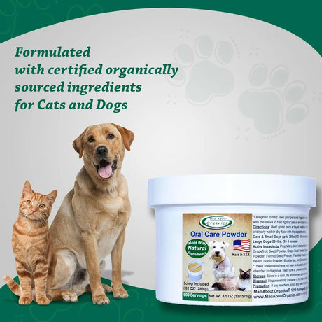 MAD ABOUT ORGANICS - Mad About Organics Dog or Cat Oral Care Powder 127Gr. - The Red Vitamin MX - Cuidado Dental Para Perros - {{ shop.shopifyCountryName }}