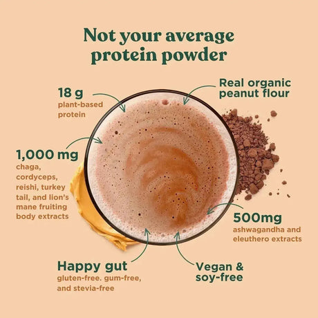 FOUR SIGMATIC - Four Sigmatic Organic Vegan Protein Powder Peanut Butter 600Gr. - The Red Vitamin MX - Suplementos Alimenticios - {{ shop.shopifyCountryName }}