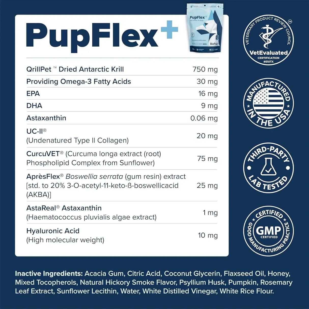 BIOPUP - BioPup PupFlex+ Dog Joint Supplement 60 Masticables - The Red Vitamin MX - Cuidado De Cadera Y Articulaciones Para Perros - {{ shop.shopifyCountryName }}