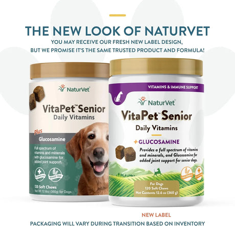NATURVET - NaturVet VitaPet Senior Daily Vitamin Dog 120 Masticables - The Red Vitamin MX - Multivitamínicos Para Perros - {{ shop.shopifyCountryName }}