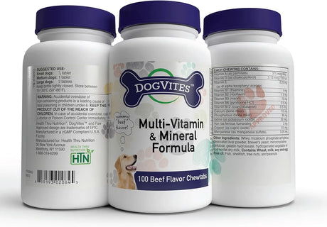 HEALTH THRU NUTRITION - Health Thru Nutrition Dog-Vites Multivitamins for Dogs 100 Masticables - The Red Vitamin MX - Multivitamínicos Para Perros - {{ shop.shopifyCountryName }}