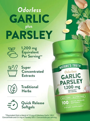 NATURE'S TRUTH - Nature's Truth Odorless Garlic and Parsley 1200Mg. 100 Capsulas Blandas - The Red Vitamin MX - Suplementos Alimenticios - {{ shop.shopifyCountryName }}