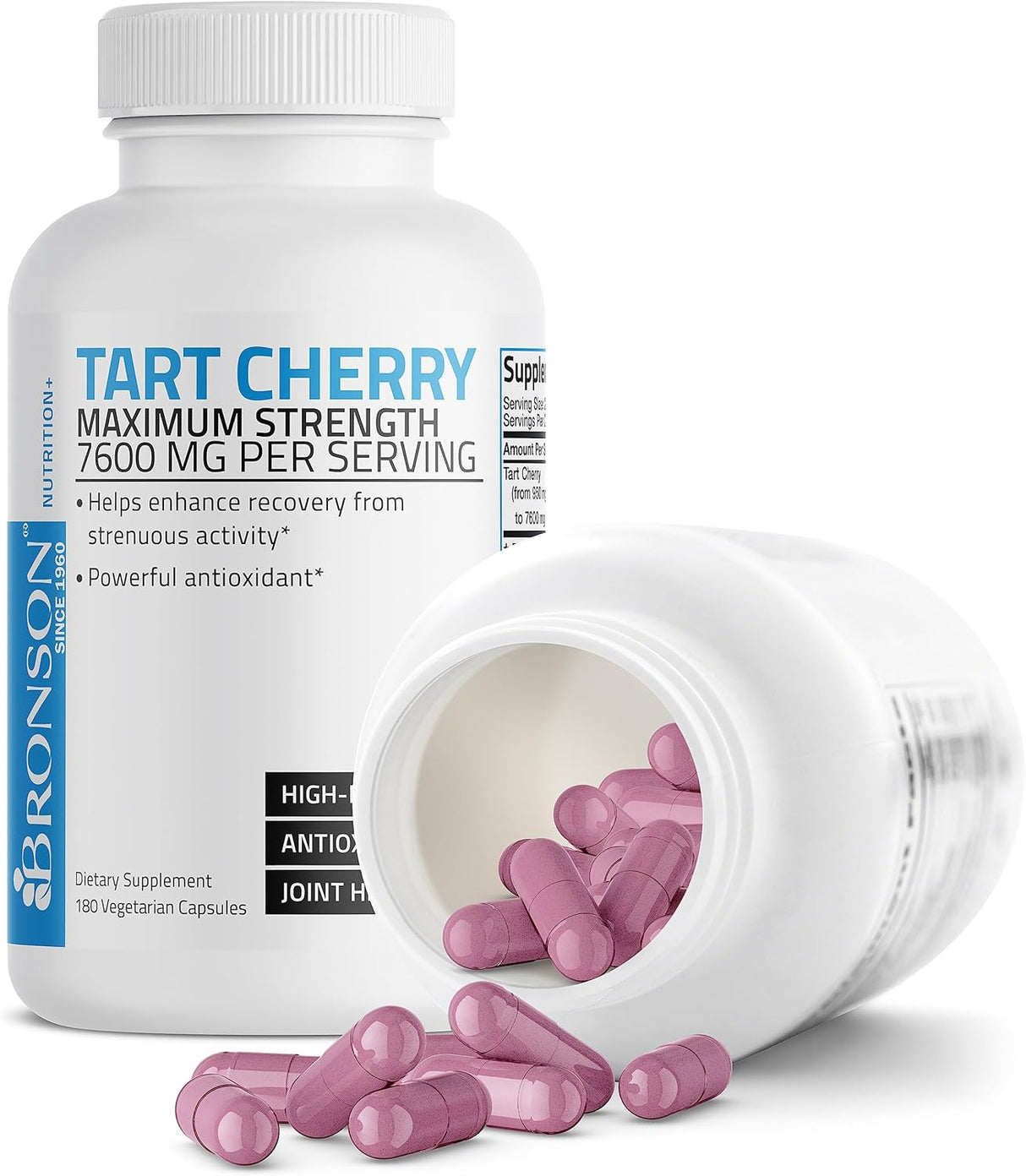 Bronson Tart Cherry Maximum Strength 7600Mg. 180 Capsulas