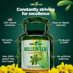 KIKI GREEN - KIKI Green Mullein Leaf Extract 90 Capsulas - The Red Vitamin MX - Suplementos Alimenticios - {{ shop.shopifyCountryName }}