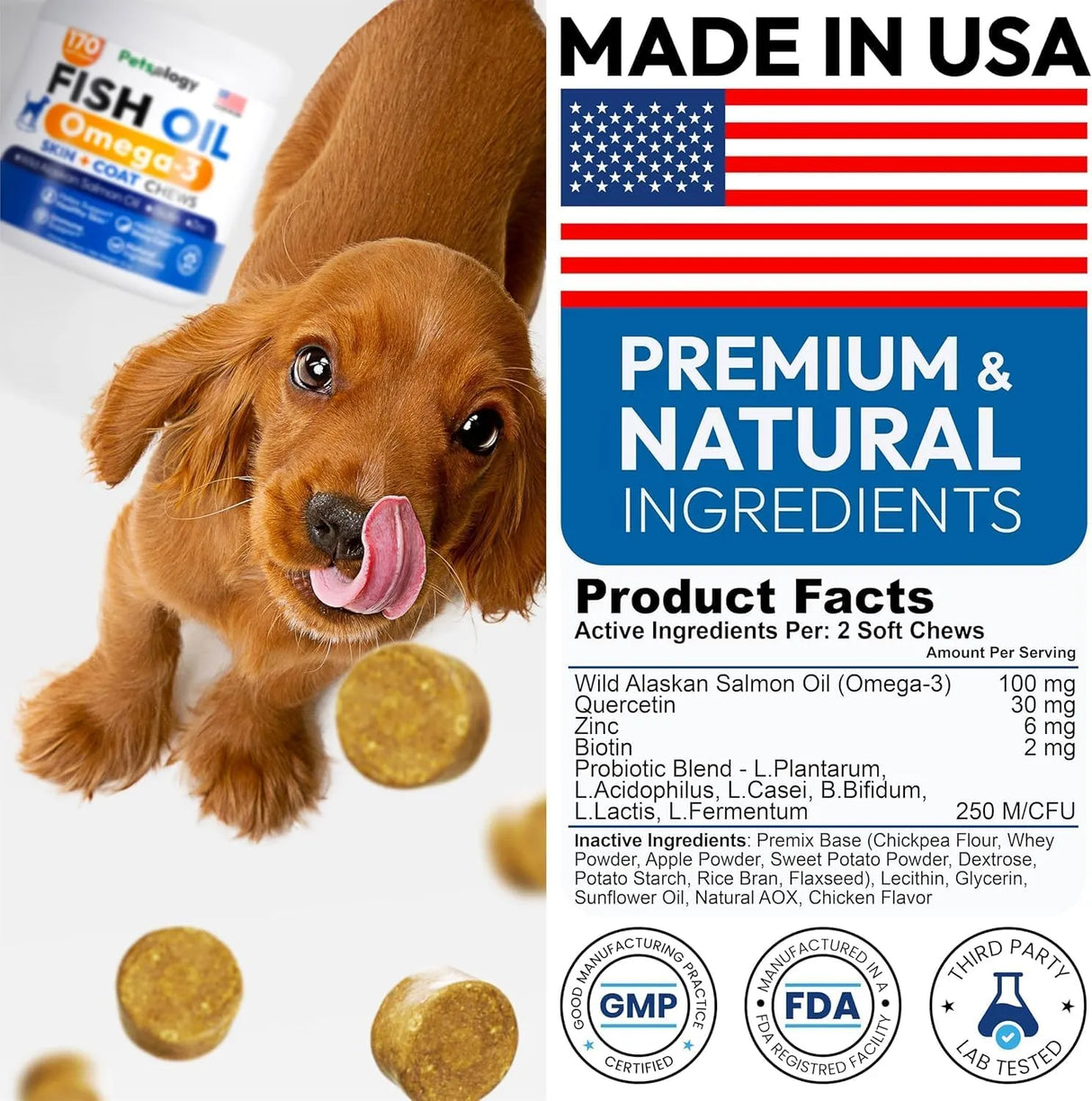 PETSOLOGY - Petsology Omega 3 Fish Oil for Dogs 170 Masticables - The Red Vitamin MX - Aceite De Pescado Para Perros - {{ shop.shopifyCountryName }}