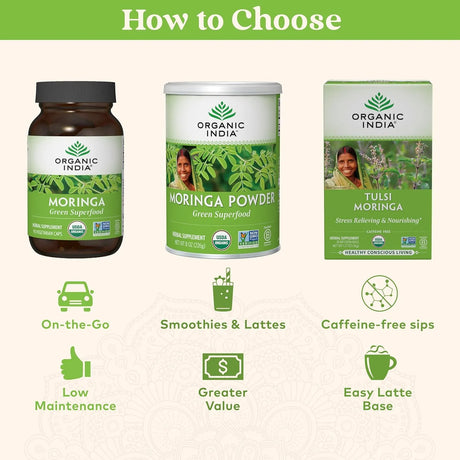 ORGANIC INDIA - ORGANIC INDIA Moringa Powder 226Gr. - The Red Vitamin MX - Suplementos Alimenticios - {{ shop.shopifyCountryName }}