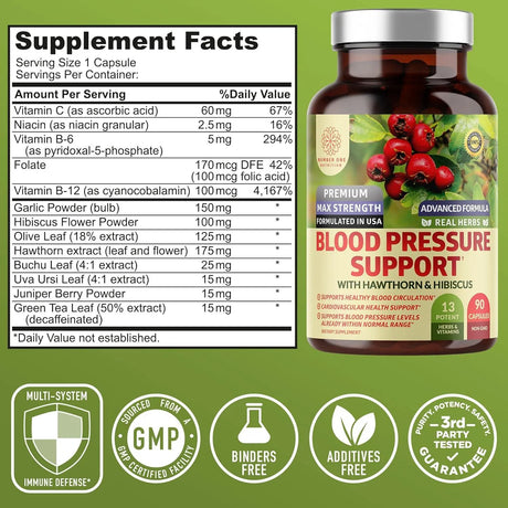 N1N - N1N Premium Blood Pressure Support 90 Capsulas 2 Pack - The Red Vitamin MX - Suplementos Alimenticios - {{ shop.shopifyCountryName }}