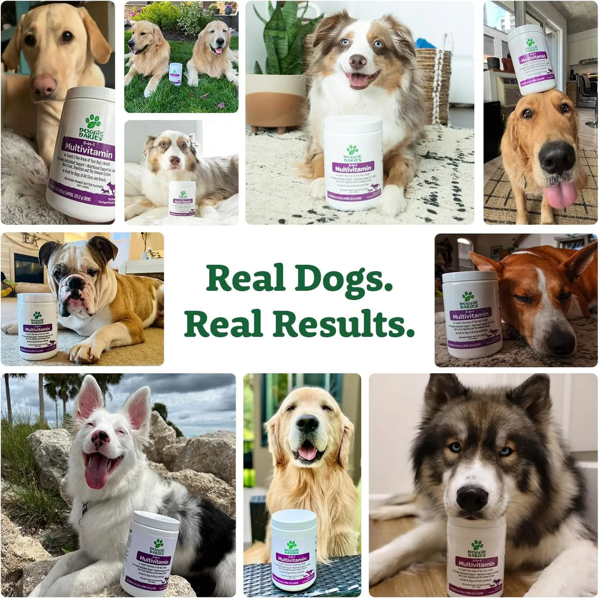 DOGGIE DAILIES - Doggie Dailies 5 in 1 Multivitamin for Dogs Peanut Butter 225 Masticables - The Red Vitamin MX - Multivitamínicos Para Perros - {{ shop.shopifyCountryName }}