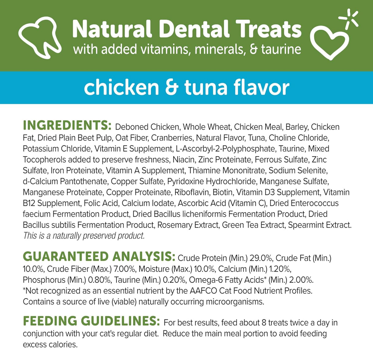 WHIMZEES Wellness Cat Dental Treats Natural Chews Chicken and Tuna Flavor 56Gr.