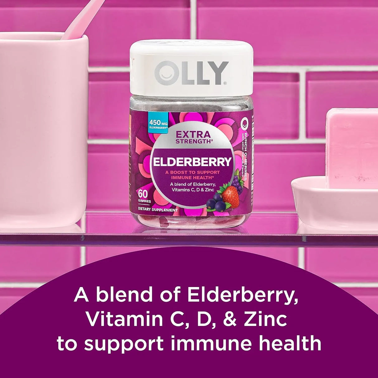 OLLY - OLLY Extra Strength Elderberry Gummies 450Mg. 60 Gomitas - The Red Vitamin MX - Suplementos Alimenticios - {{ shop.shopifyCountryName }}