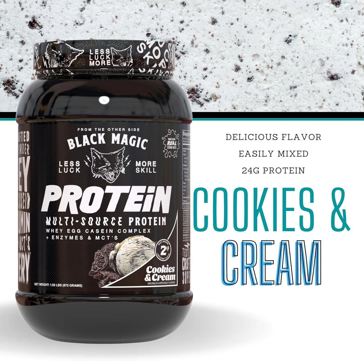 BLACK MAGIC - Black Magic Multi-Source Casein Protein Powder Cookies and Cream 875Gr. - The Red Vitamin MX - Suplementos Alimenticios - {{ shop.shopifyCountryName }}