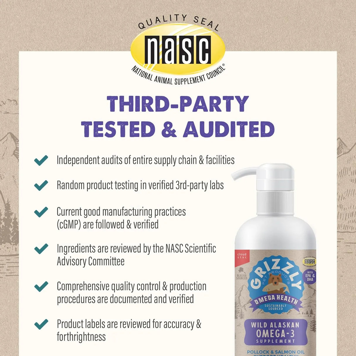 GRIZZLY PET PRODUCTS - Grizzly Pet Products Omega Health Liquid Omega-3 for Dogs and Cats 473Ml. - The Red Vitamin MX - Aceite De Pescado Para Perros - {{ shop.shopifyCountryName }}