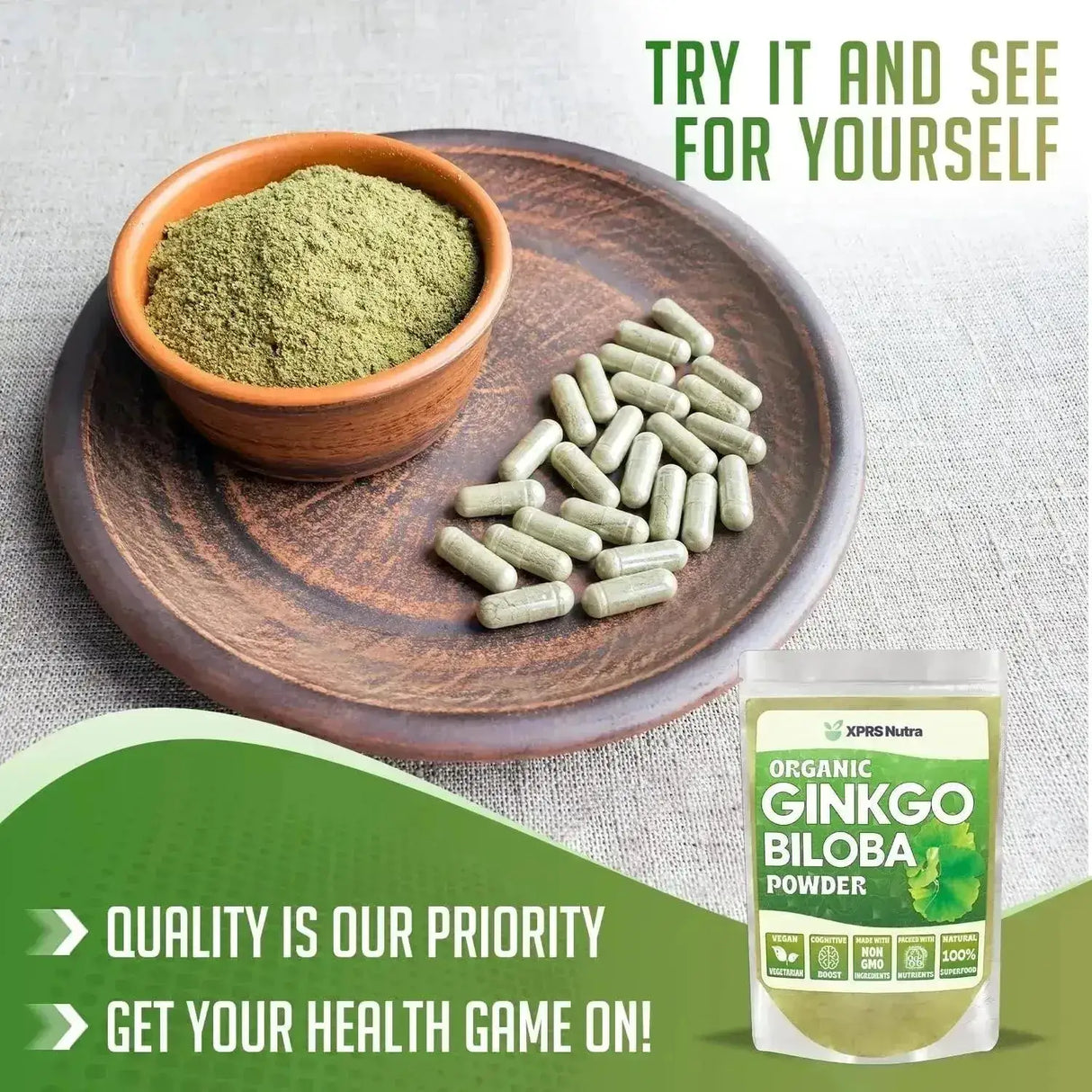 XPRS NUTRA - XPRS Nutra Organic Ginkgo Biloba Powder 453Gr. - The Red Vitamin MX - Suplementos Alimenticios - {{ shop.shopifyCountryName }}
