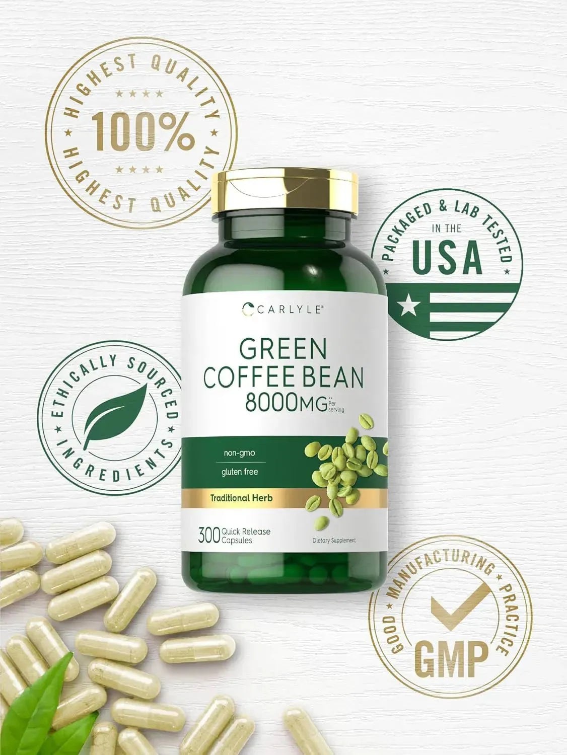 CARLYLE - Carlyle Green Coffee Bean Extract 8000Mg. 300 Capsulas - The Red Vitamin MX - Suplementos Alimenticios - {{ shop.shopifyCountryName }}