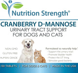 NUTRITION STRENGTH - Nutrition Strength Cranberry D-Mannose for Dogs 150 Tabletas Masticables - The Red Vitamin MX - Salud De Tracto Urinario Para Perros - {{ shop.shopifyCountryName }}