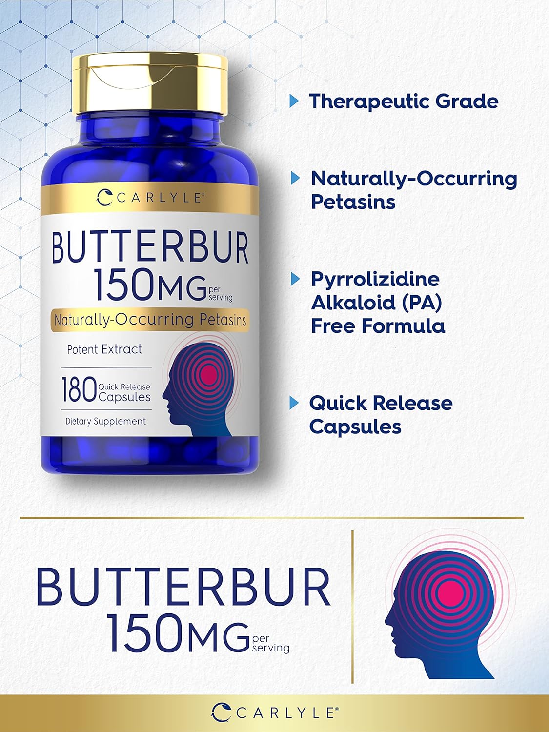 Carlyle Butterbur 150Mg. 180 Capsulas