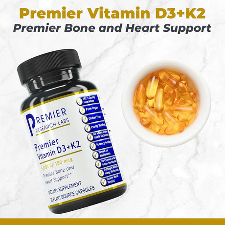 PREMIER RESEARCH LABS - Premier Research Labs Vitamin D3 + K2 30 Capsulas - The Red Vitamin MX - Suplementos Alimenticios - {{ shop.shopifyCountryName }}