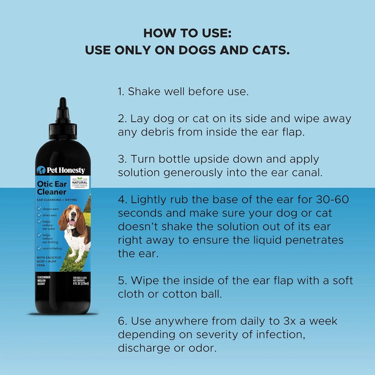 PET HONESTY - Pet Honesty OTIC Dog Ear Cleaner & Ear Health Support 8 Fl.Oz. - The Red Vitamin MX - Cuidado Del Oído De Perros - {{ shop.shopifyCountryName }}