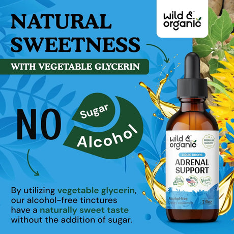 WILD & ORGANIC - Wild & Organic Adrenal Support Tincture 2 Fl.Oz. - The Red Vitamin MX - Suplementos Alimenticios - {{ shop.shopifyCountryName }}