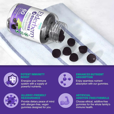 STEPH'S PANTRY - Steph's Pantry Elderberry Gummies with Vitamin C and Zinc 60 Gomitas 2 Pack - The Red Vitamin MX - Suplementos Alimenticios - {{ shop.shopifyCountryName }}