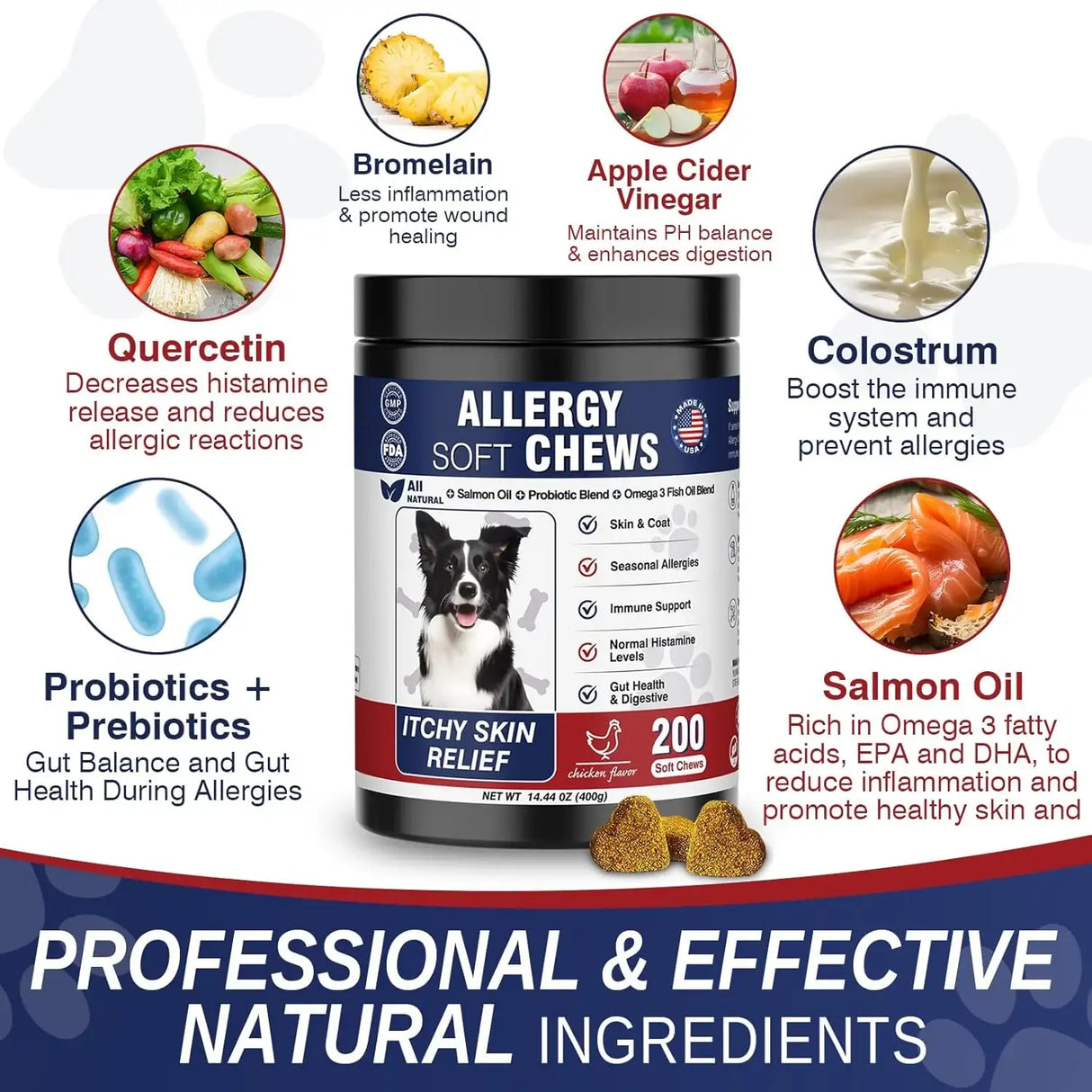 TARAXA - Taraxa Dog Allergy Chews 200 Masticables - The Red Vitamin MX - Remedios Para La Picazón De Perros - {{ shop.shopifyCountryName }}