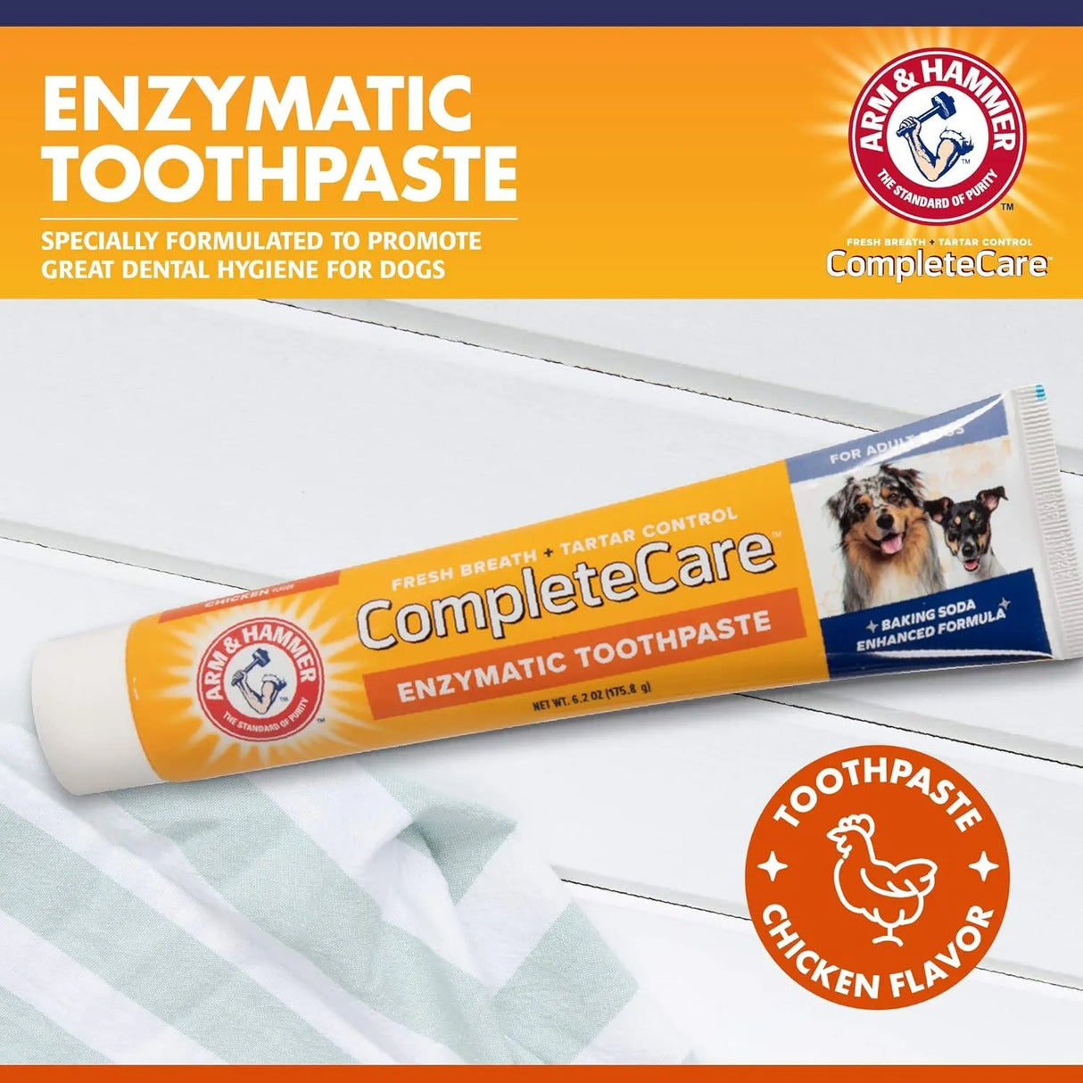 ARM & HAMMER - Arm & Hammer Complete Care Enzymatic Dog Toothpaste 6.2 Oz. - The Red Vitamin MX - Cuidado Dental Para Perros - {{ shop.shopifyCountryName }}