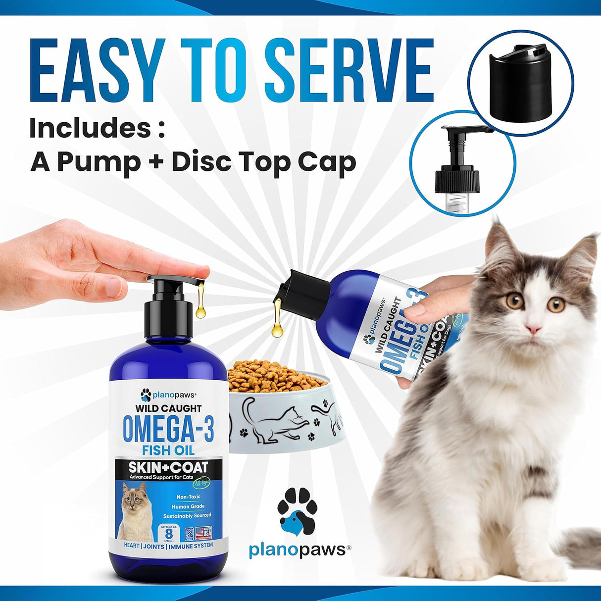 Planopaws Omega 3 Fish Oil for Cats 8 Fl.Oz.