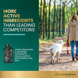 VetriScience Healthy Spine & Disc Back & Spinal Support Chondroitin & Taurine Supplement for Dogs 180 Capsulas